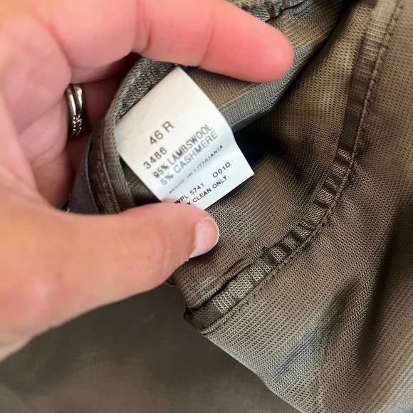 Oscar de la Renta Men’s Blazer 46R Wool Cashmere Houndstooth Sport Coat - Picture 3 of 4